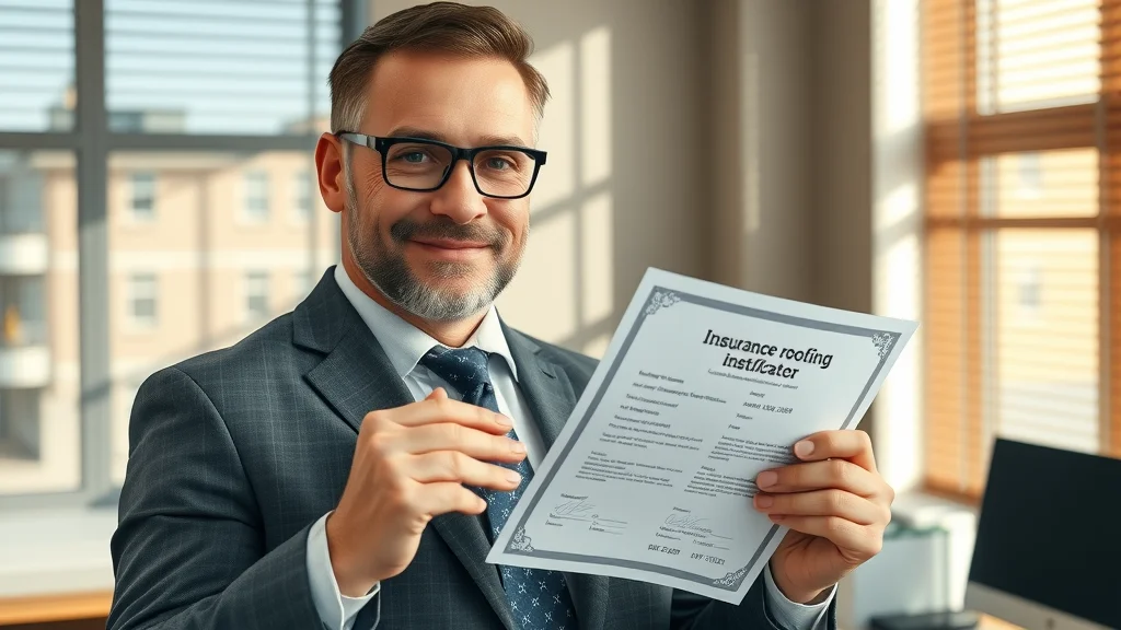 Confident roofing contractor with credentials ensuring peace of mind and trusted roof replacement