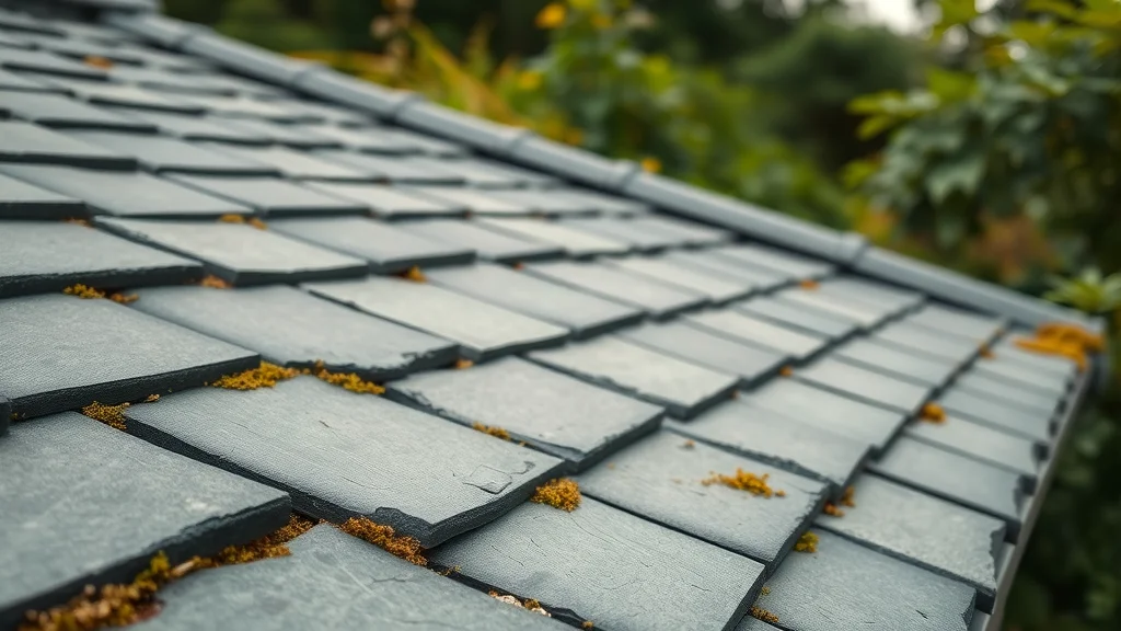 classic slate roof historic home glistening with natural patina in lush garden