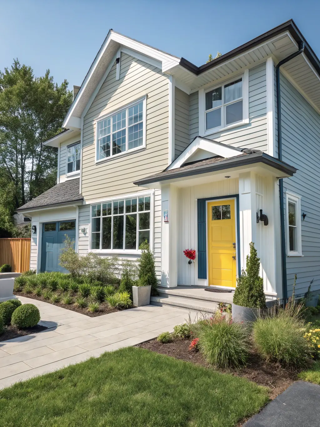 An image showcasing a home with newly installed siding and gutters, highlighting the transformation and improved aesthetics.