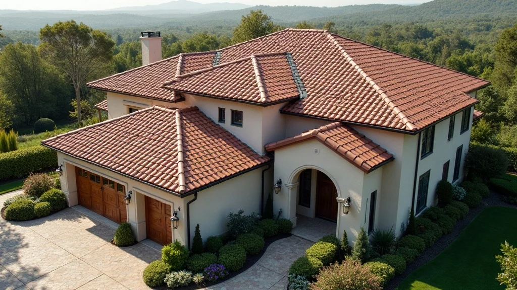 High-end tile and slate roof - premium roofing material replacement cost